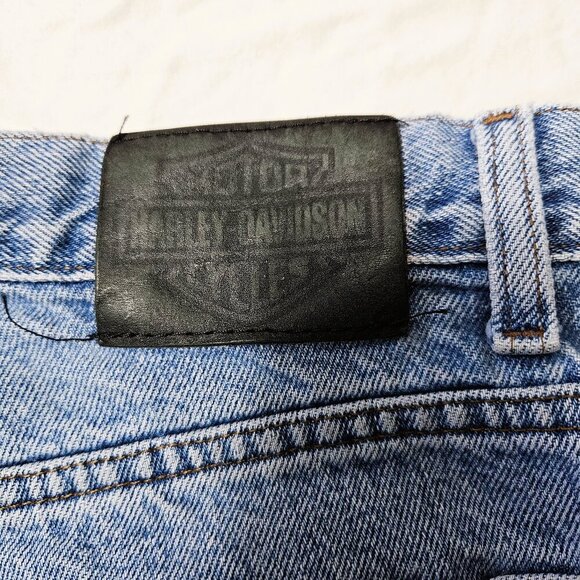 Harley Davidson Vintage Distressed Western Workwear Men's Jeans Size 38x32 - Picture 8 of 10